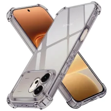 Honor 600 dymovo čierne Techsuit nárazuvzdorné priehľadné silikónové puzdro