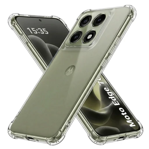 Motorola Edge 70 Pro Techsuit nárazuvzdorný priehľadný silikónový obal - priehľadný - 1