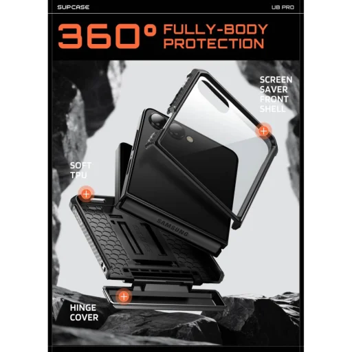 Samsung Galaxy Z Flip 8 Supcase Unicorn Beetle Pro fekete tok - 6