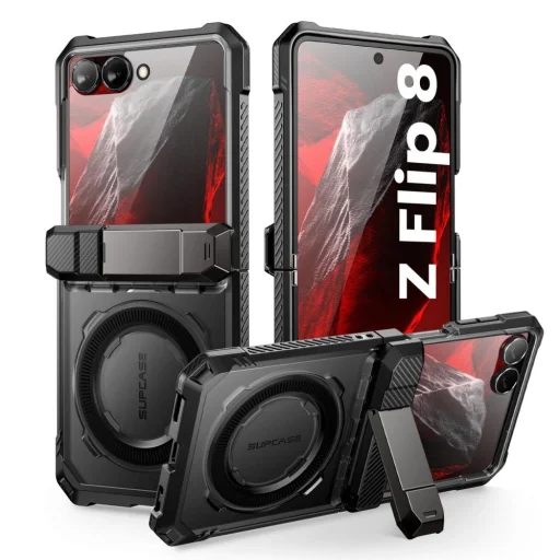 Samsung Galaxy Z Flip 8 Supcase UB Grip Mag MagSafe fekete tok - 1