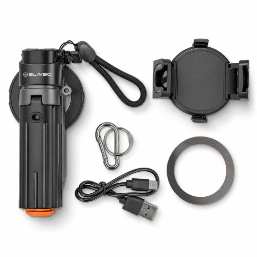 Blavec Selfie Stick Alumínium Coco PRO Mini P-01 Magsafe Auto pop quadripod + távirányító + tartó 0,48 méter (SSCPMP01-MQHB048) fekete - 6