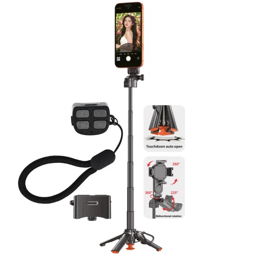 Blavec Selfie Stick Alumínium Coco PRO Mini P-01 Magsafe Auto pop quadripod + távirányító + tartó 0,48 méter (SSCPMP01-MQHB048) fekete - 2