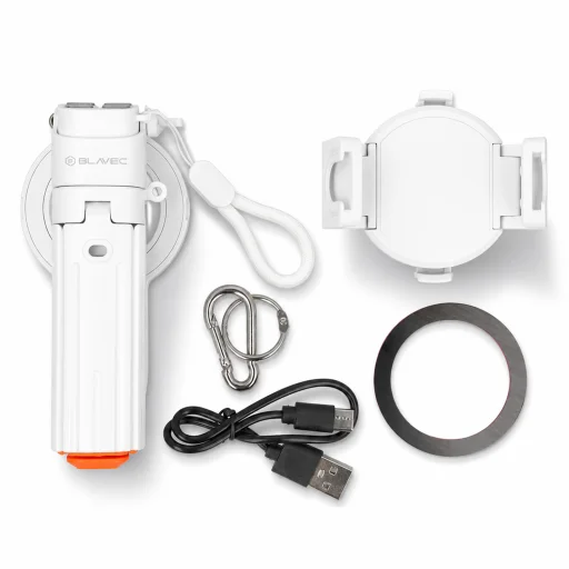 Blavec Selfie Stick Aluminium Coco PRO Mini P-01 Magsafe Auto pop quadripod + távirányító + tartó 0,48 méter (SSCPMP01-MQHW048) fehér Selfie bot - 6