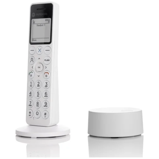 Motorola DOT411 bezdrôtový stolový telefón biely - 4