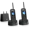 Motorola O202 bezdrôtový stolný telefónny set s dlhým dosahom, 2 ks s dlhou anténou, čierny thumbnail