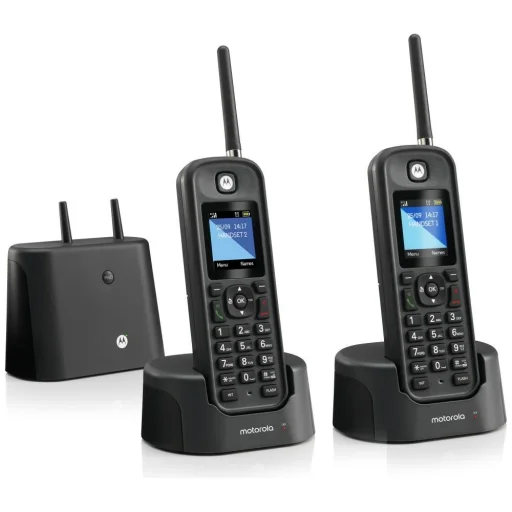 Motorola O202 bezdrôtový stolný telefónny set s dlhým dosahom, 2 ks s dlhou anténou, čierny - 3