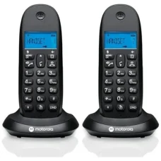 Motorola C1002CB+ súprava bezdrôtových telefónov, 2 ks, čierna