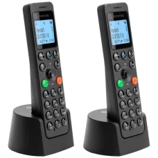 Motorola DOT202 bezdrôtový stolný telefón, duo balenie, čierny, 2 ks
