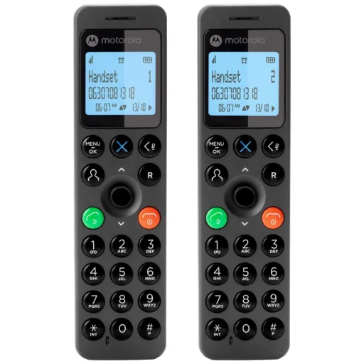 Motorola DOT202 bezdrôtový stolný telefón, duo balenie, čierny, 2 ks - 4