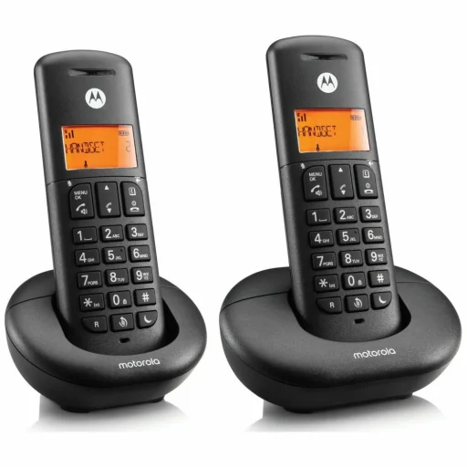 Motorola E202 bezdrôtová stolová telefónna súprava 2 ks, čierna - 4