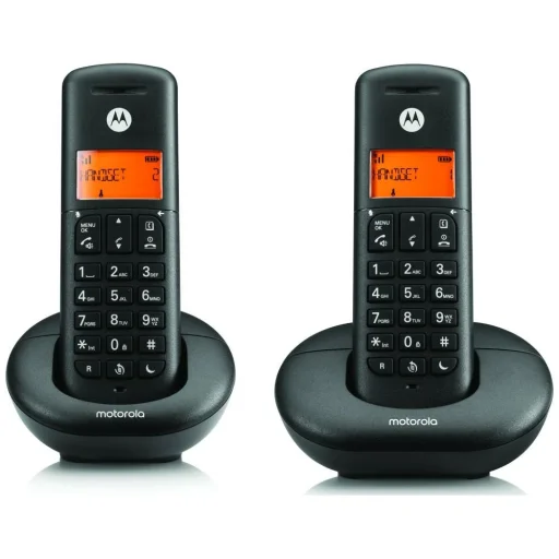 Motorola E202 bezdrôtová stolová telefónna súprava 2 ks, čierna - 1
