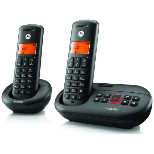 Motorola E212 Twin Pack dvojdielna súprava bezdrôtových telefónov, čierna - 3