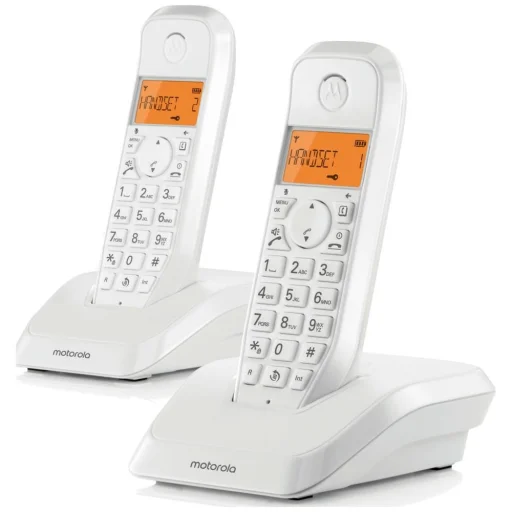 Motorola S1202 súprava bezdrôtových telefónov 2 ks, biela - 1