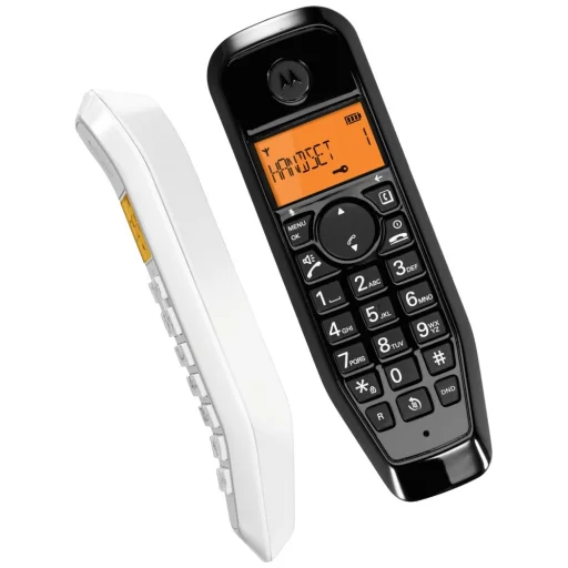 Motorola S1202 súprava bezdrôtových stolových telefónov, 2 ks, čierno-biela - 2