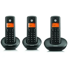 Motorola E203 trojbalenie bezdrôtových pevných telefónov, 3 ks, čierne