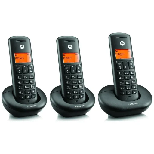 Motorola E203 trojbalenie bezdrôtových pevných telefónov, 3 ks, čierne - 4