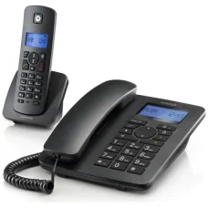 Motorola C4201 káblový + bezdrôtový stolový telefónny set čierny 2 ks