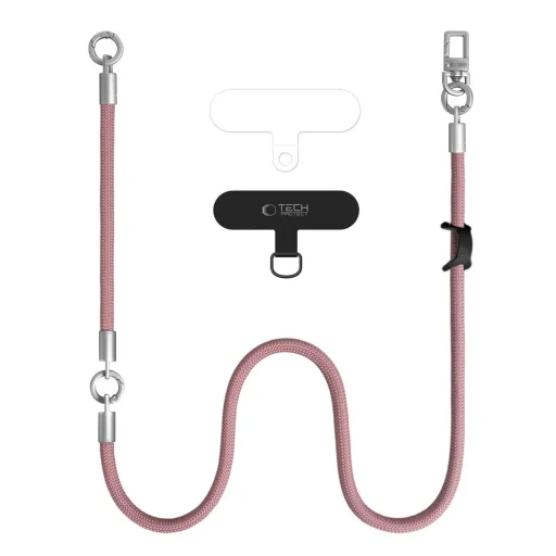 Tech-Protect C10S Rope Crossbody & Wrist púdrová ružová/titánová - 2
