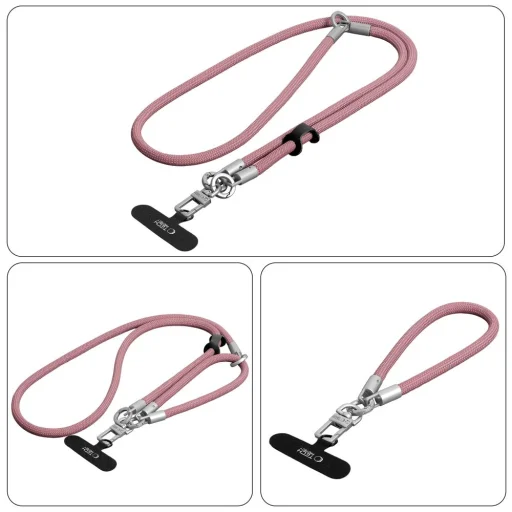 Tech-Protect C10S Rope Crossbody & Wrist púdrová ružová/titánová - 5