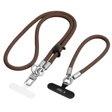Tech-Protect C10S Rope Crossbody a pútko na zápästie orechovo hnedá / titán