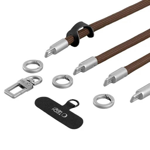 Tech-Protect C10S Rope Crossbody a pútko na zápästie orechovo hnedá / titán - 3