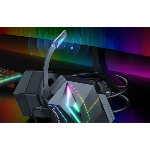 ONIKUMA X20 gamer fejhallgató (fekete) - 5