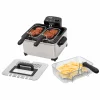 HOME HGOLS5 fritéza, 2000 W, 5 l, max. 190 °C, nerezové telo, s 3 fritovacími košmi thumbnail