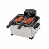HOME HGOLS5 olajsütő, fritőz, 2000 W, 5 literes, max. 190 °C, rozsdamentes készülékház, 3 sütőkosaras thumbnail