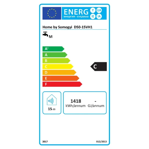 HOME D50-15VH1 Cylinderflex elektrický ohrievač vody, bojler, 1500 W, 45 litrov, IPX4, mechanický, zvislá/vodorovná inštalácia - 4