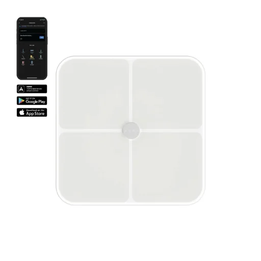 AENO ABS0001S BS1S okos testmérleg, 15 féle mérőszám, LED kijelző, 180 kg-ig terhelhető, AENO app, 10+1 profil, ITO üveg - 3