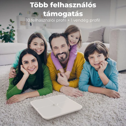 AENO ABS0001S BS1S okos testmérleg, 15 féle mérőszám, LED kijelző, 180 kg-ig terhelhető, AENO app, 10+1 profil, ITO üveg - 21