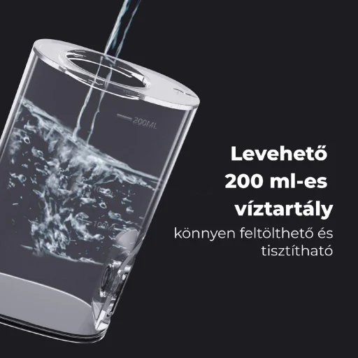 AENO ADI0001 DI1 szájzuhany, akkumulátoros, 4 tisztítási mód, 200ml-es víztartály, memória, LED kijelző, IPX7 - 10