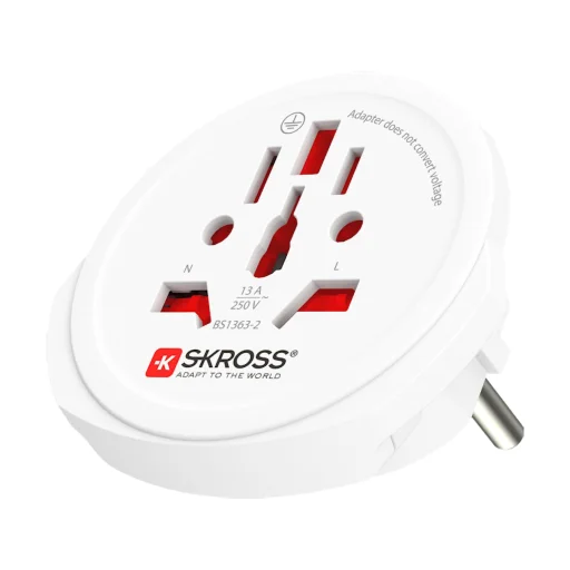 SKROSS 1.500211C-E cestovný adaptér, „World to Europe“, max. 4000W - 1