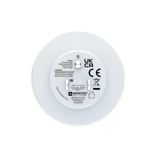SKROSS 1.500203C-E cestovný adaptér, „Europe to USA“, max. 3750 W, 15 A - 5