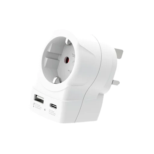 SKROSS 1.500283-E cestovný adaptér, "Europe to UK", USB-C + USB-A 20W PD, rýchle nabíjanie - 1