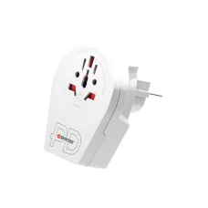SKROSS 1.500295-E cestovný adaptér, "World to Europe", USB-C + USB-A 20W PD rýchlonabíjanie