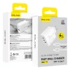 Blavec nástenná nabíjačka BC-11 GaN - USB + 2x Type-C - QC PD 65W 3A s káblom Type-C - Type-C (TCBC11G-U2CW653A) biela thumbnail