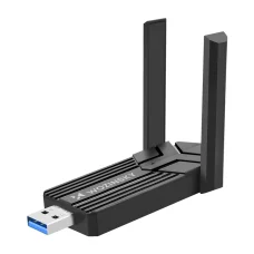 Wozinsky dvojpásmový bezdrôtový adaptér USB 3.0 WiFi 6 - čierny