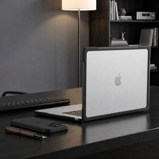 MacBook Air 13 (M2–M5, 2023–2026) Tech-Protect Velar čierne / matné priesvitné puzdro - 9