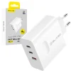 Blavec sieťová nabíjačka BC-11 GaN - USB + 2xType C - QC PD 65W 3A (TCBC11G-U2CW653A) biela thumbnail