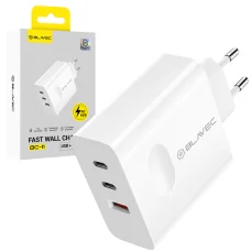 Blavec sieťová nabíjačka BC-11 GaN - USB + 2xType C - QC PD 65W 3A (TCBC11G-U2CW653A) biela