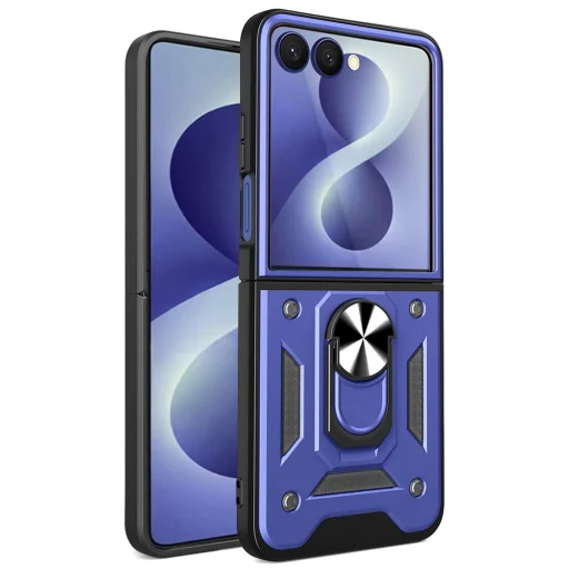Samsung Galaxy Z Flip8 Kék Techsuit - CamShield Series tok - 1