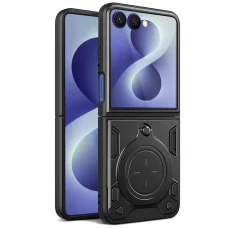 Samsung Galaxy Z Flip8 Fekete Techsuit CamGuard Pro tok