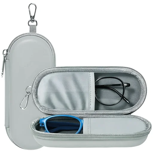 Puzdro na okuliare Techsuit (ETJ3) - PU, 16.5 x 6.5 x 4cm - Sivé - 1
