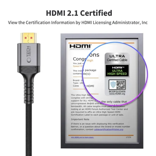 Tech-Protect UltraBoost HDMI 2.1 kábel 4K 120Hz / 8K 60Hz 200 cm čierny - 9