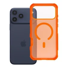 iPhone 17 Pro Max / 18 Pro Max tok (alacsony kameraéllel) Forcell F-Protect BumperX Premium MagSafe-kompatibilis narancssárga