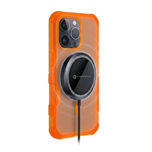 iPhone 17 Pro Max / 18 Pro Max tok (alacsony kameraéllel) Forcell F-Protect BumperX Premium MagSafe-kompatibilis narancssárga - 3