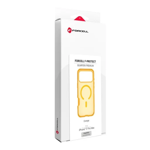 iPhone 17 Pro Max / 18 Pro Max puzdro (s nízkou hranou fotoaparátu) Forcell F-Protect BumperX Premium kompatibilné s MagSafe oranžové - 8