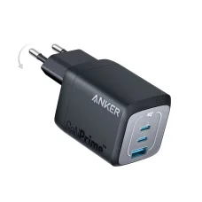 Anker - Sieťová nabíjačka GaN Prime (A2669313) - GaN rýchlonabíjačka 67W, 2x USB-C, EU - Sivá