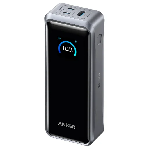 Anker - Power Bank Prime (A110AH11) - 2x USB-C, USB, telefonhoz, tablethez, MacBookhoz, digitális kijelző, 26250mAh, 300W - Fekete - 1